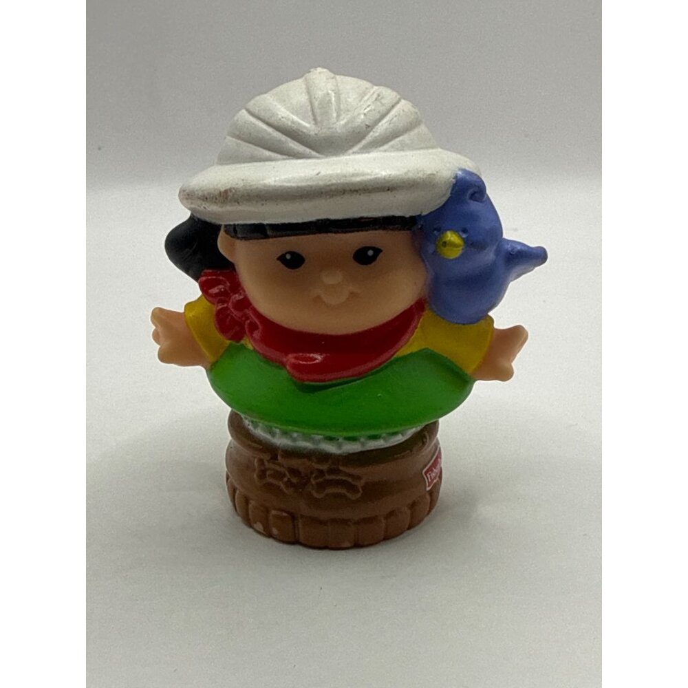 Fisher Price Little People Vintage Zookeeper Sonya Lee Safari Hat Scarf Bird